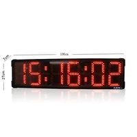 8 6 digits led marathon timer pace clock with control countdown wall clock personalized car mounted marathon clocks