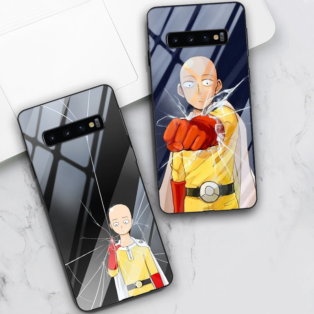 

One Punch Man Case For Samsung Galaxy S10 S9 S22 S10e S20 FE Ultra A51 A71 A50 A40 A20E A70 A30 Note 20 10 9 Plus Tempered Glass