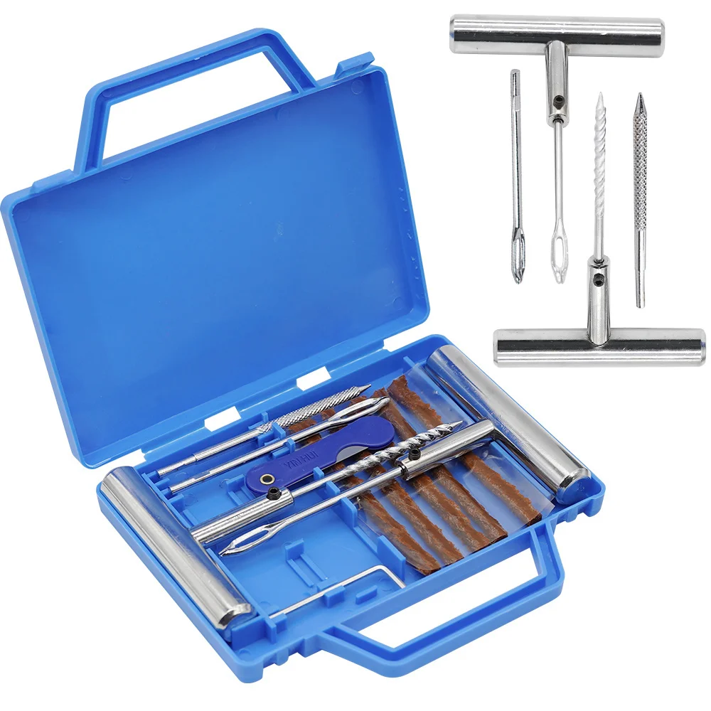 

Tire Repair Kit Heavy Duty Tubeless Tire Car Van Motorcycle Puncture Professional Repair Kit Plug Emergency Tyre Repair Set