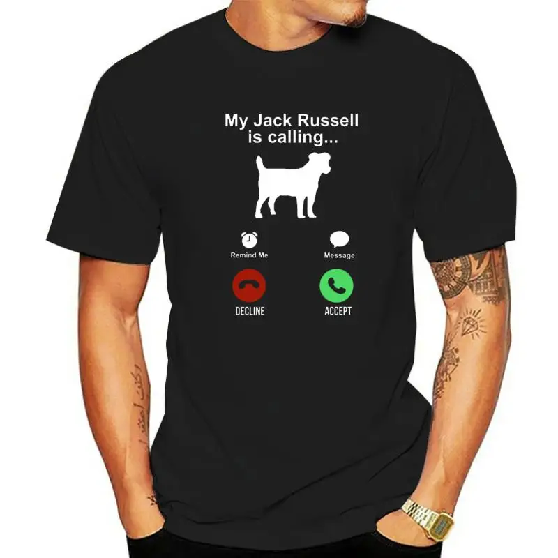 

Funny Jack Russell Is Calling T Shirts Cotton O-Neck Short Sleeve Harajuku T-shirt Streetwear Top Tees Women Clothes