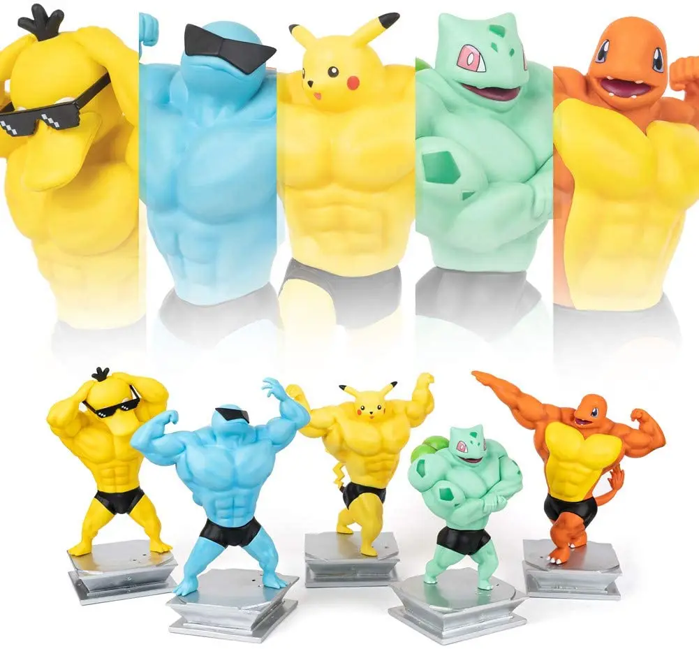 

7 " Muscle Pokemon Anime Action Figure GK Bulbasaur Figure Statue Figurine Bodybuilding Series Collection Birthday Gifts PVC