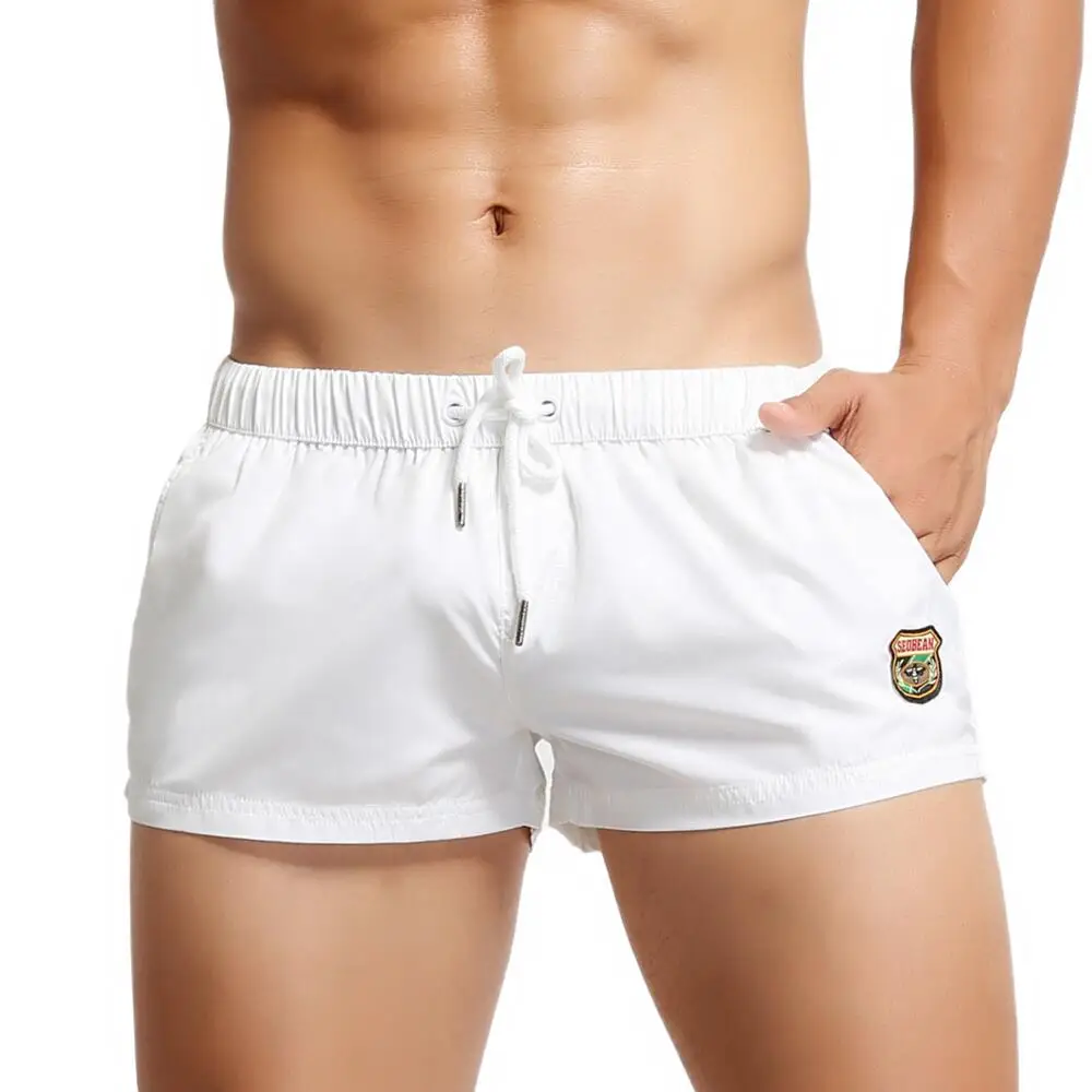 2022 Men's Summer Beach Shorts Swimwear Trunks Board Short Pants Male Gym Shorts Swim Surf Fitness Quick Dry Shorts