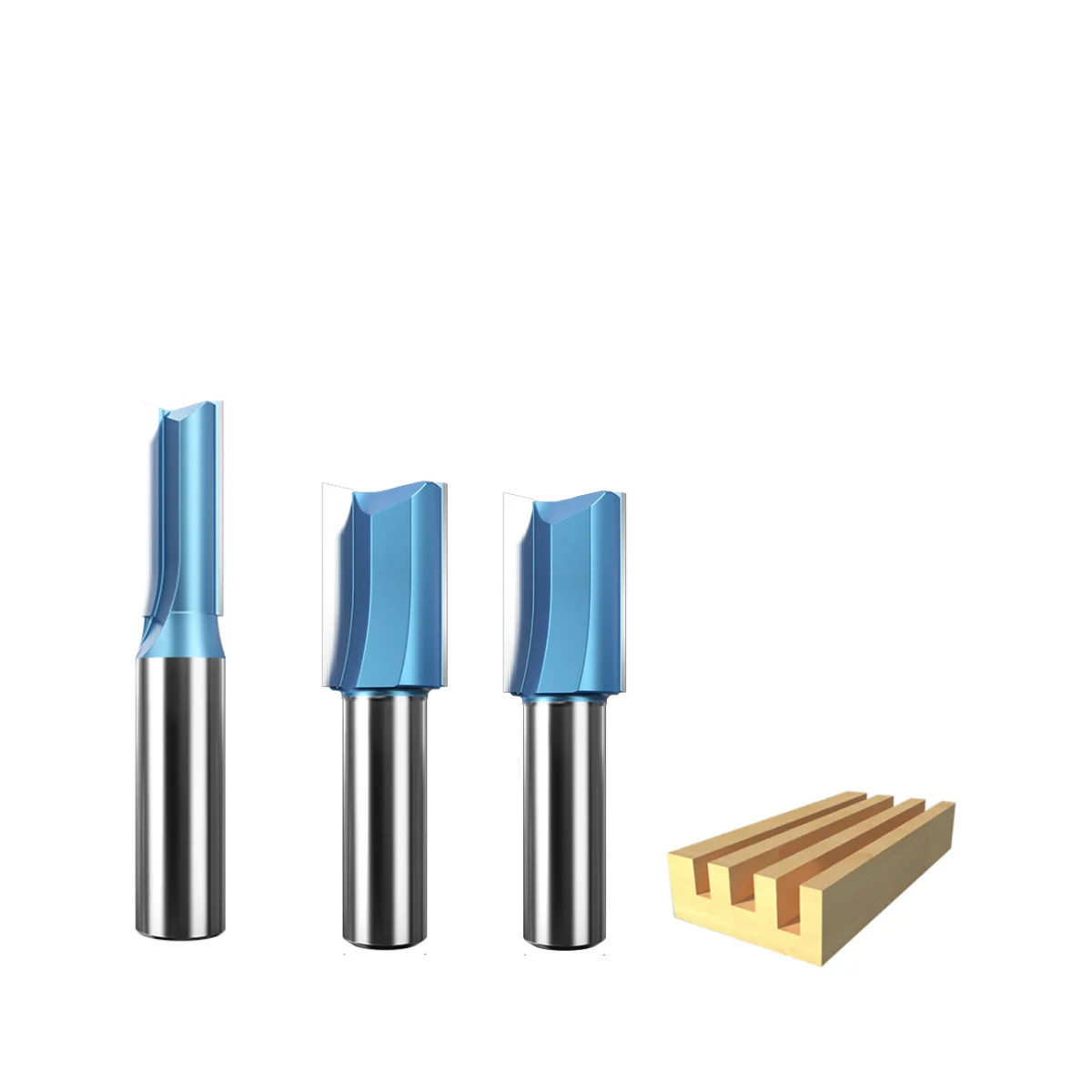 

1/2 1/4 Inch The Bule Double Edge Straight Knife Woodworking Milling Cutter Trimming Machine Cutter Head Engraving Machine Knife