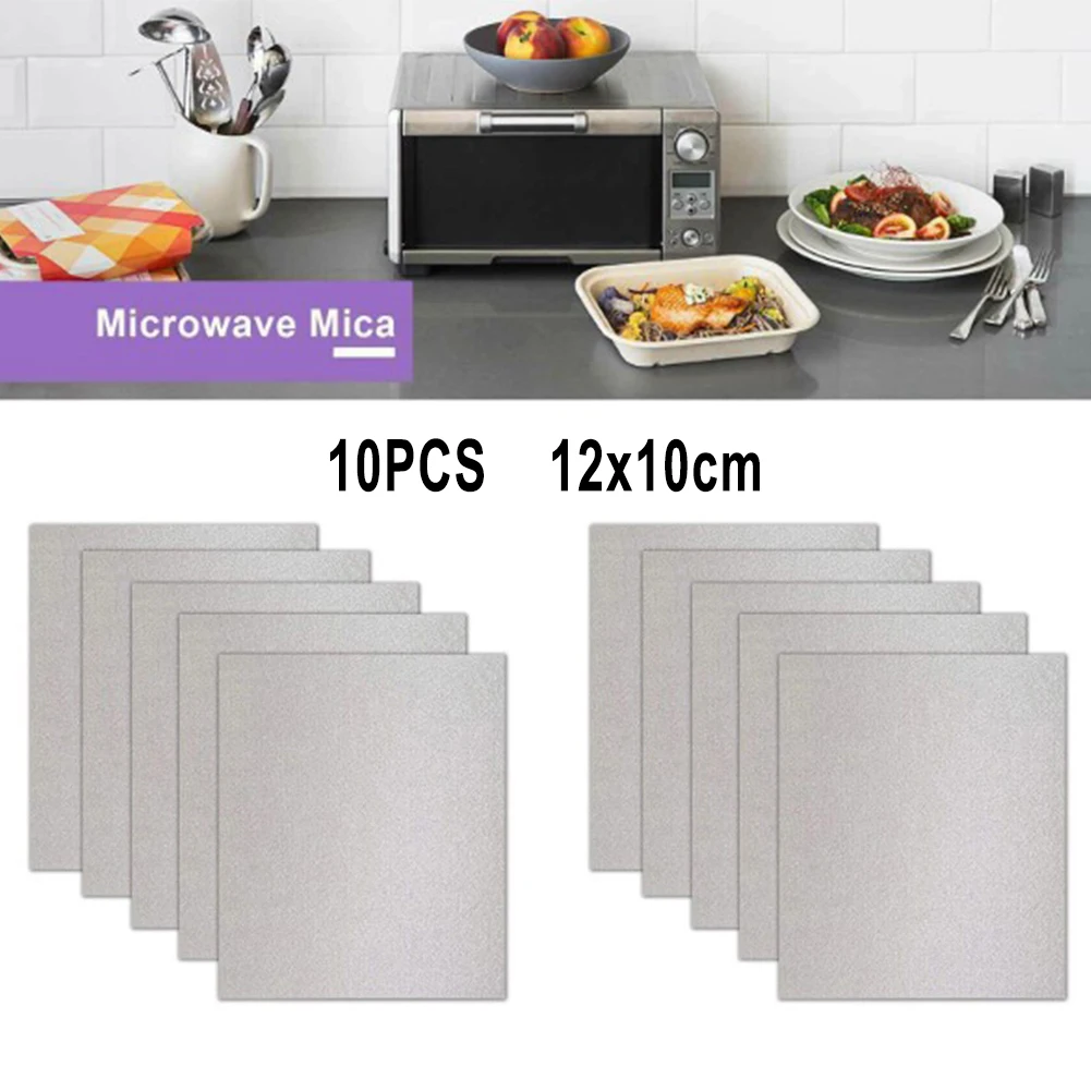 

10pcs Universal Microwave Oven Mica Sheet For Microwave Oven Toaster Hair Dryer Warmer Wave Guide Cover Sheet Plates 12x10cm