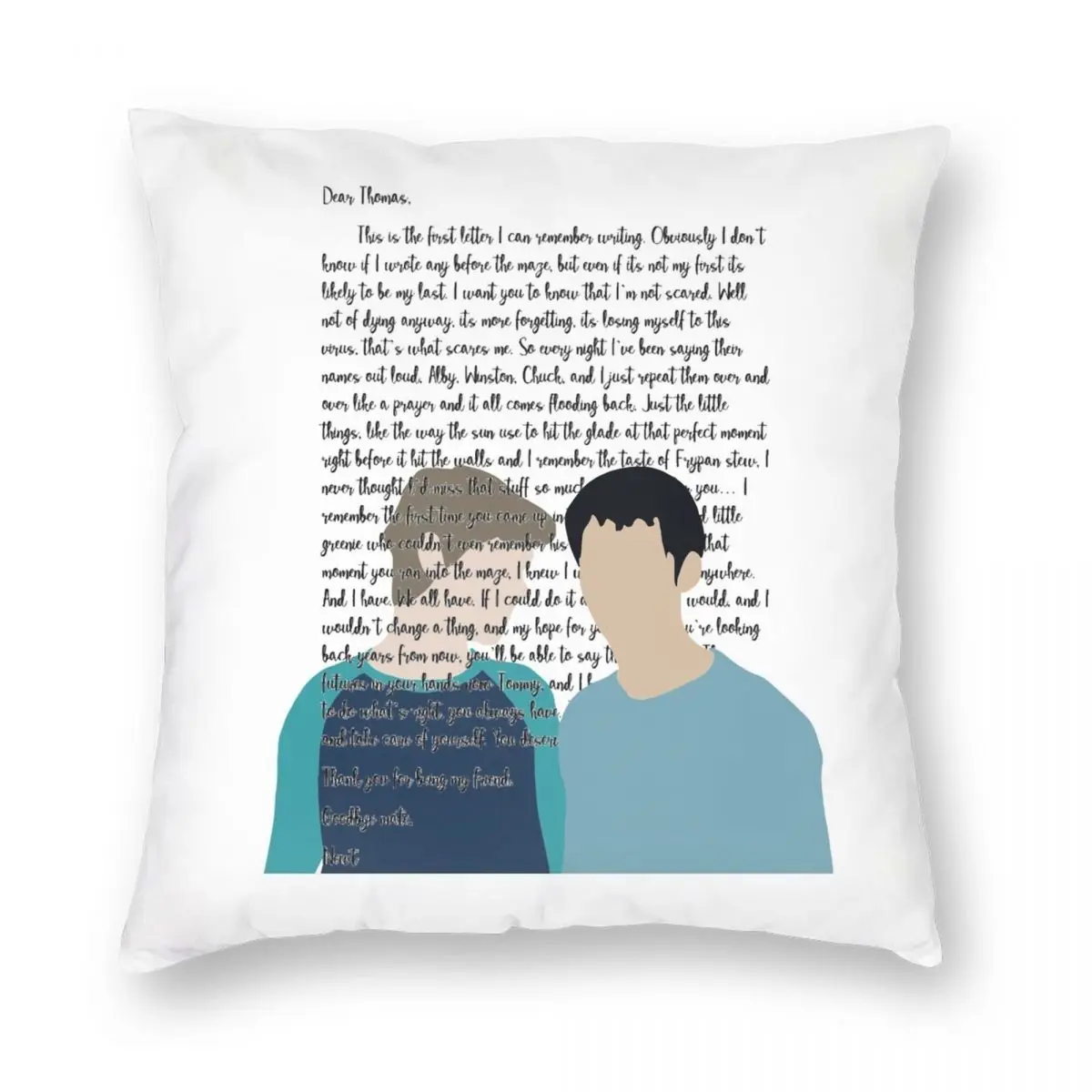 

Наволочка из полиэстера и льна с принтом, на молнии