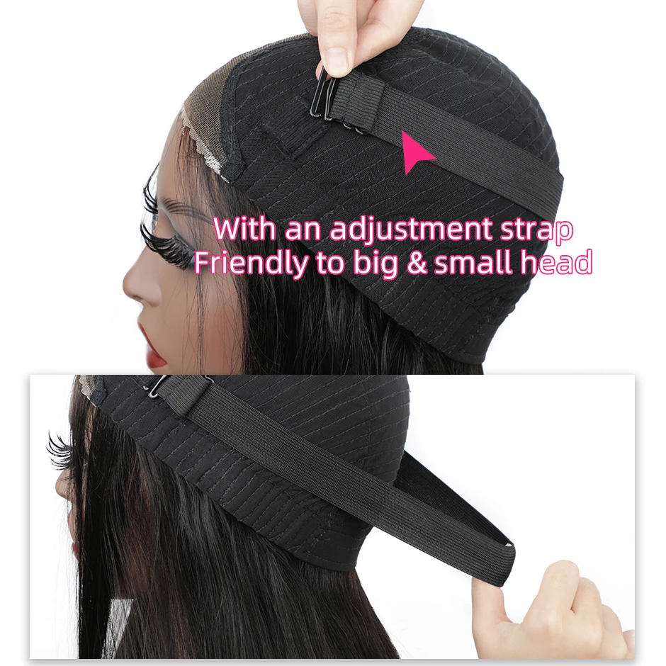 Парик без клея из человеческих волос готовый к использованию бордовые прямые