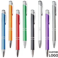 100pcs hot sell custom metal ballpoint pen with logo advertising ballpoint pen wholesale personalized metal pen