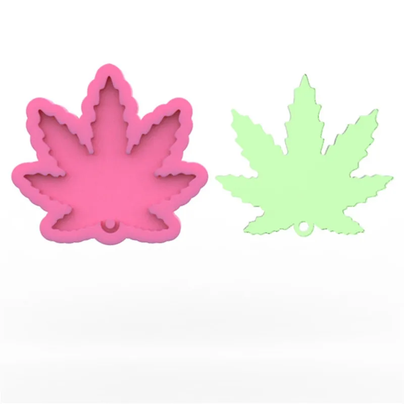 

Newest Shiny Maple Leaf Leaves Silicone Molds for DIY Truck Key Ring Epoxy Resin Mold Craft Custom Keychain Z20