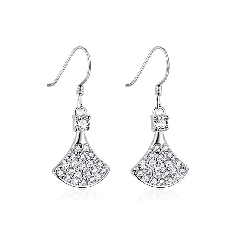 

Женские серьги из серебра 925 пробы, с маленькой юбкой