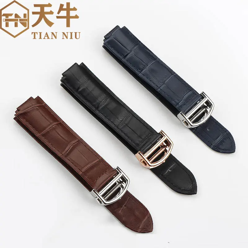 Ремешок для часов TANNEW из коровьей кожи голубой