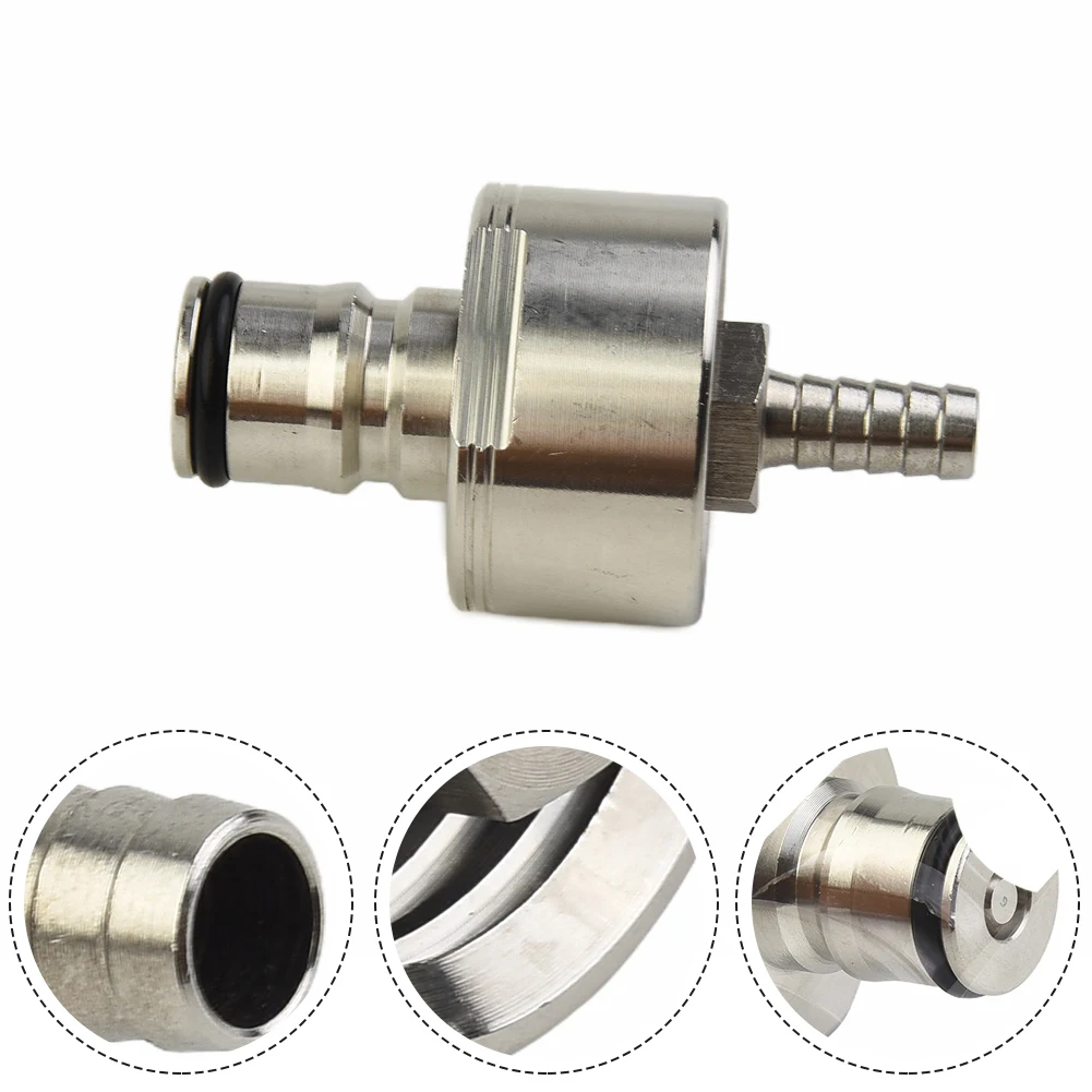 

304 Stainless Steel Carbonation Cap 5/16 Inch Barb, Ball Lock Type, Fit Soft Drink PET Bottles, Homebrew Kegging