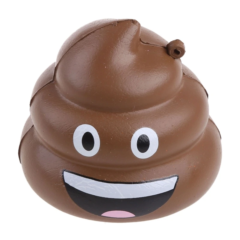 

Q9QB 3.3’’ Practical Joke Tricky Poo Fidget Party Props Squeezable Doll Decompression Toy for Men Women Offices ADD Autism