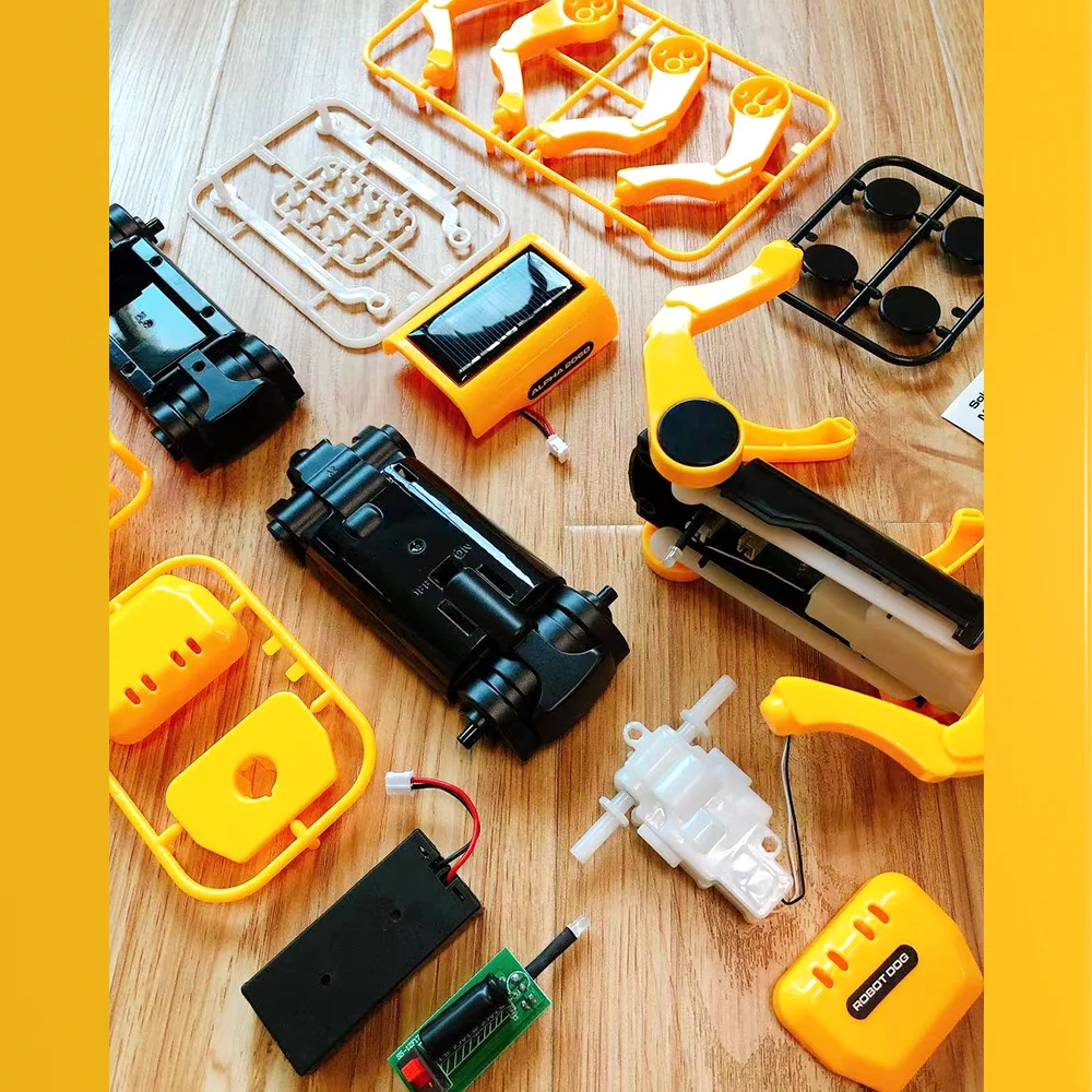 Солнечная электрическая Механическая Собака-корова для детей Do-it-Yourself