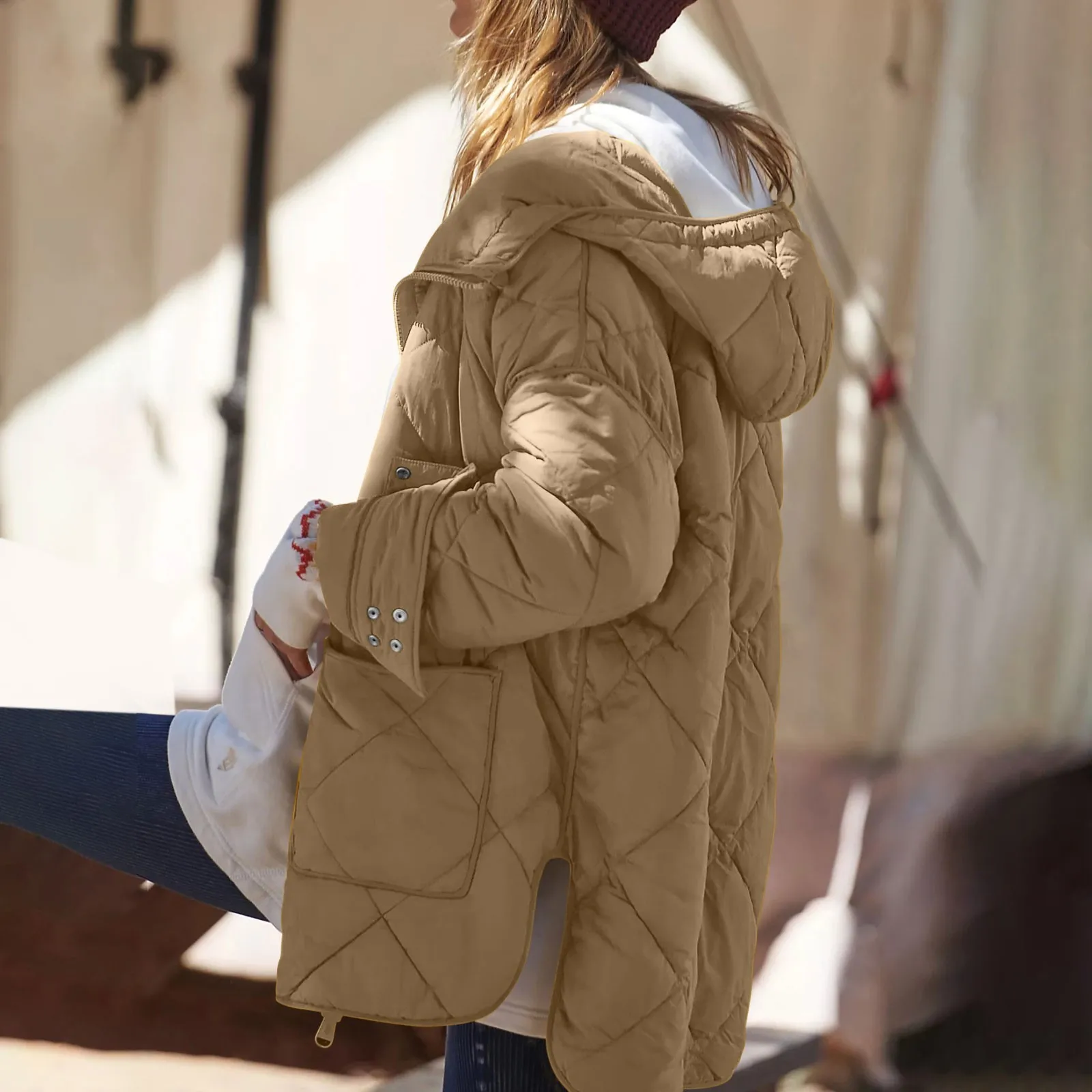 Теплая Повседневная легкая женская парка модная мягкая зимняя куртка 2024