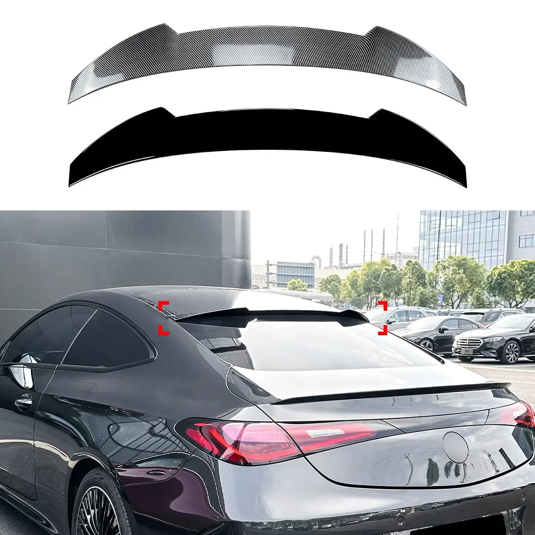 Фото Спойлер для Mercedes-Benz CLE Coupe C236 CLE260 300 CLE53 2024+ из глянцевого черного карбона, заднее крыло, спортивные аксессуары, обвес №3