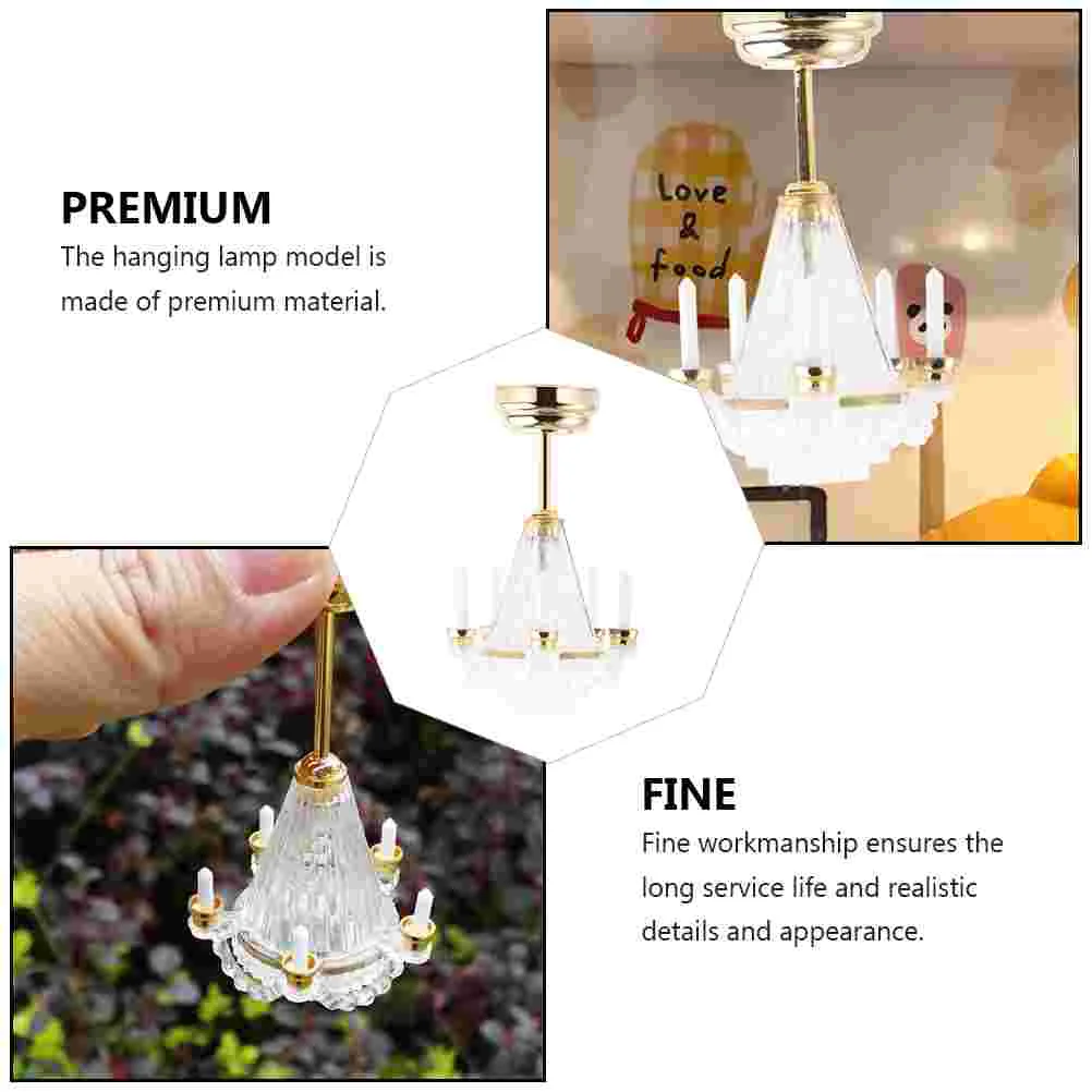 Кукольный домик люстра мини-украшение макет сцены реквизит модель изысканный