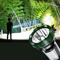 portable searchlight emergency rechargeable camping light torch outdoor fishing waterproof patrol lamp led flashlights