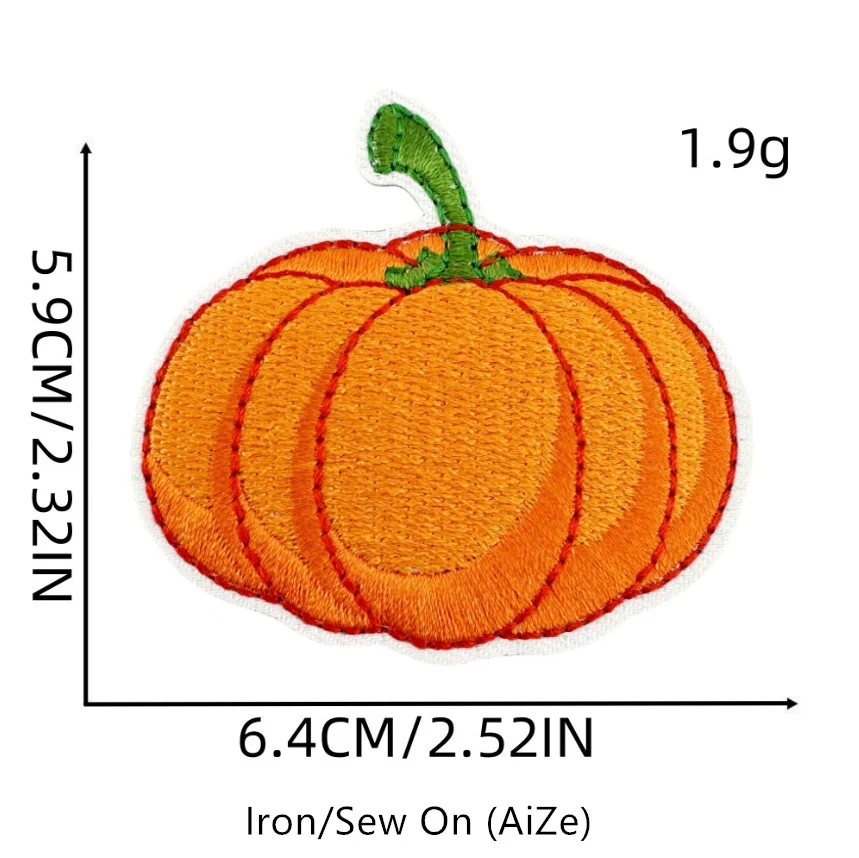 10 шт. нашивки с вышивкой тыквы утюг на одежде шляпа сумка материал для ремонта
