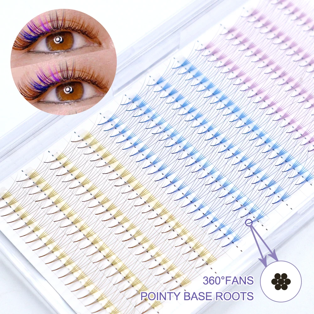Premade Volume Fans Long Stem 5d/6d/7d/8d/9d 0.07mm Cc/dd Curl Russian Eyelash Extension All Size Individual Lashes Tray
