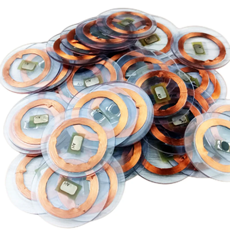 

10Pcs 125KHz ID T5577 Writable Rewritable EM4305 Copper Coil Transparent Coin Key RFID Proximity Access Control Copy Clone Card