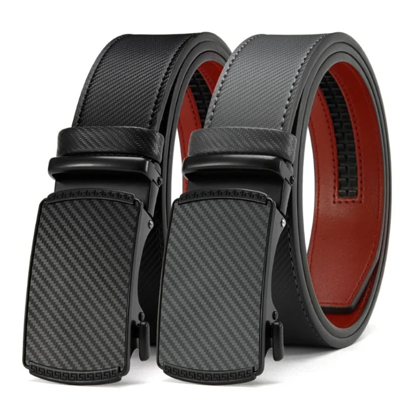 Leather Belt For Men Automatic Buckle Waistband High Quality Fashion Mens Belt For Jeans