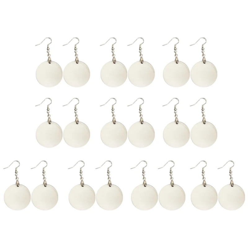 

Круглые серьги с сублимационной печатью, круглые серьги с теплопередачей, сделай сам, рукоделие, изготовление сережек (10 пар)