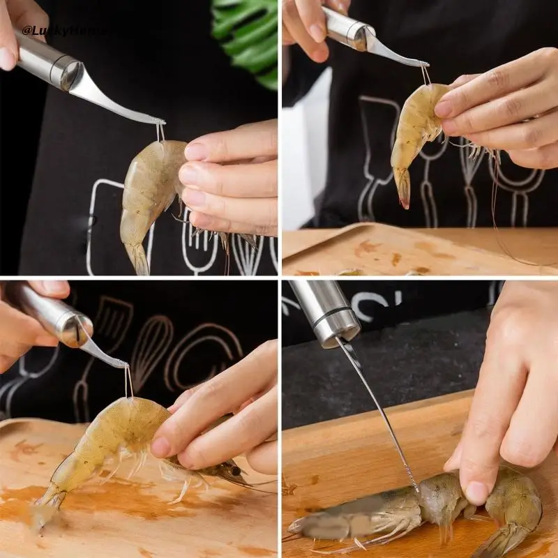 

11UA Stainless Steel Shrimp Line Knife for Crab Lobster and Prawn Anti-corrosion