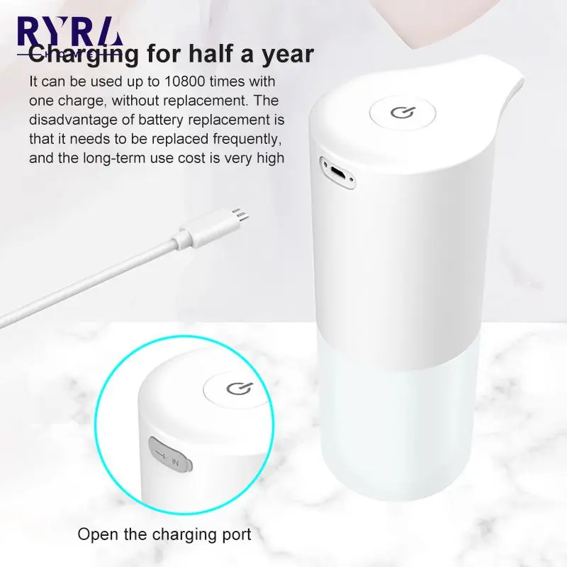 

Smart Foam Machine AutomaticInfrared Sensor Liquid Soap Dispenser Touchless USB Charging Hand Free Soap Hand Sensor Dispenser