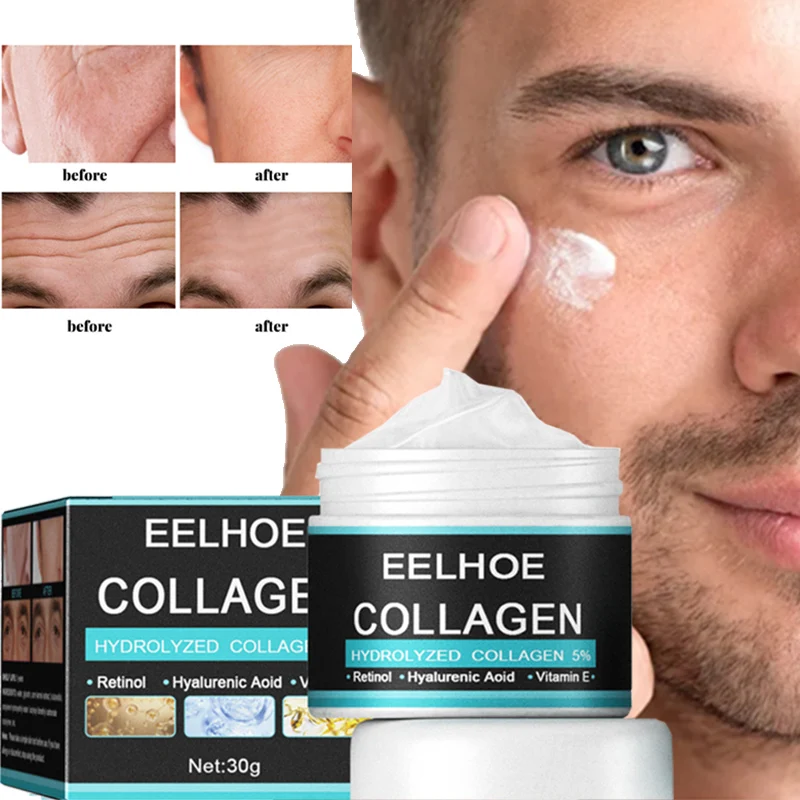 

Men Collagen Anti-Wrinkle Cream Hyaluronic Remove Wrinkles Moisturizing Anti-Aging Firming Lifting Whiten Brightening Face Care