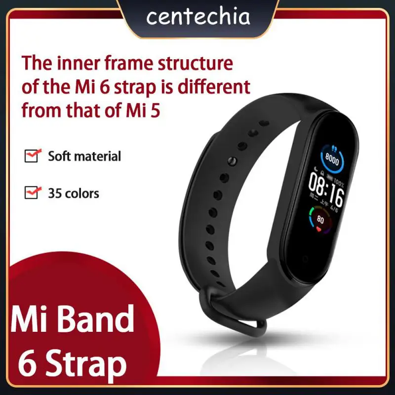 

Tpu Comfortable Watch Strap Stable Replacement Strap For Xiaomi Band Portable Wristband For Xiaomi Mi Band 6 Office Accessories