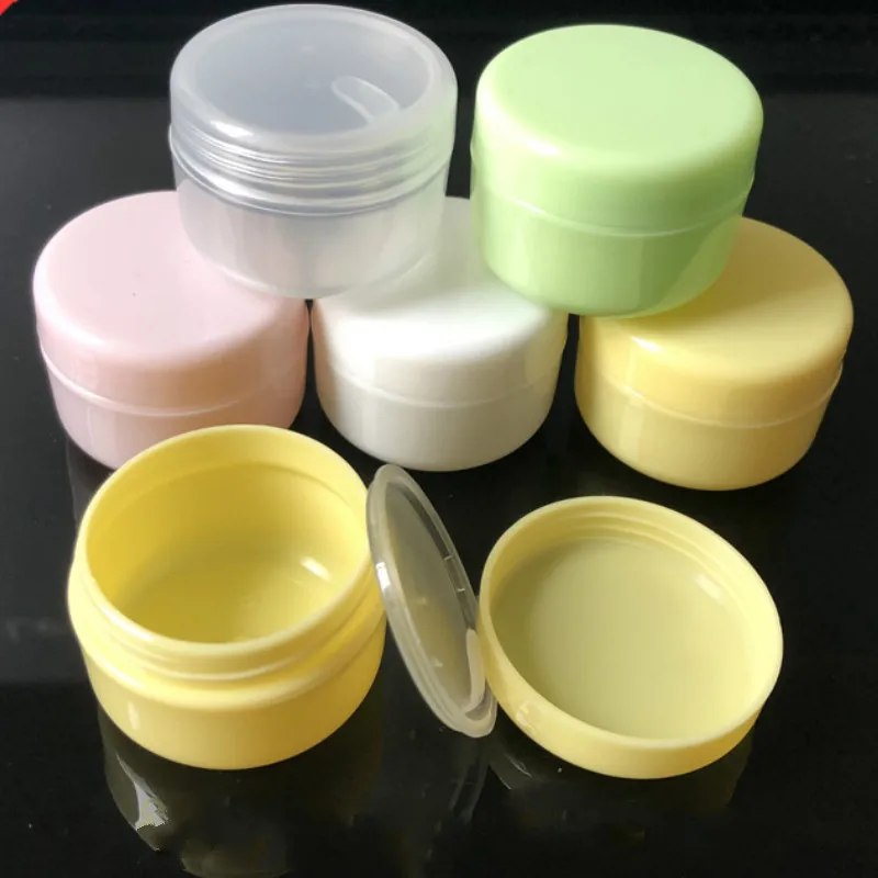 

10pcs/set 10g Refillable Bottles Plastic Empty Makeup Jar Pot Travel Face Cream/Lotion/Cosmetic Container 5 Colors