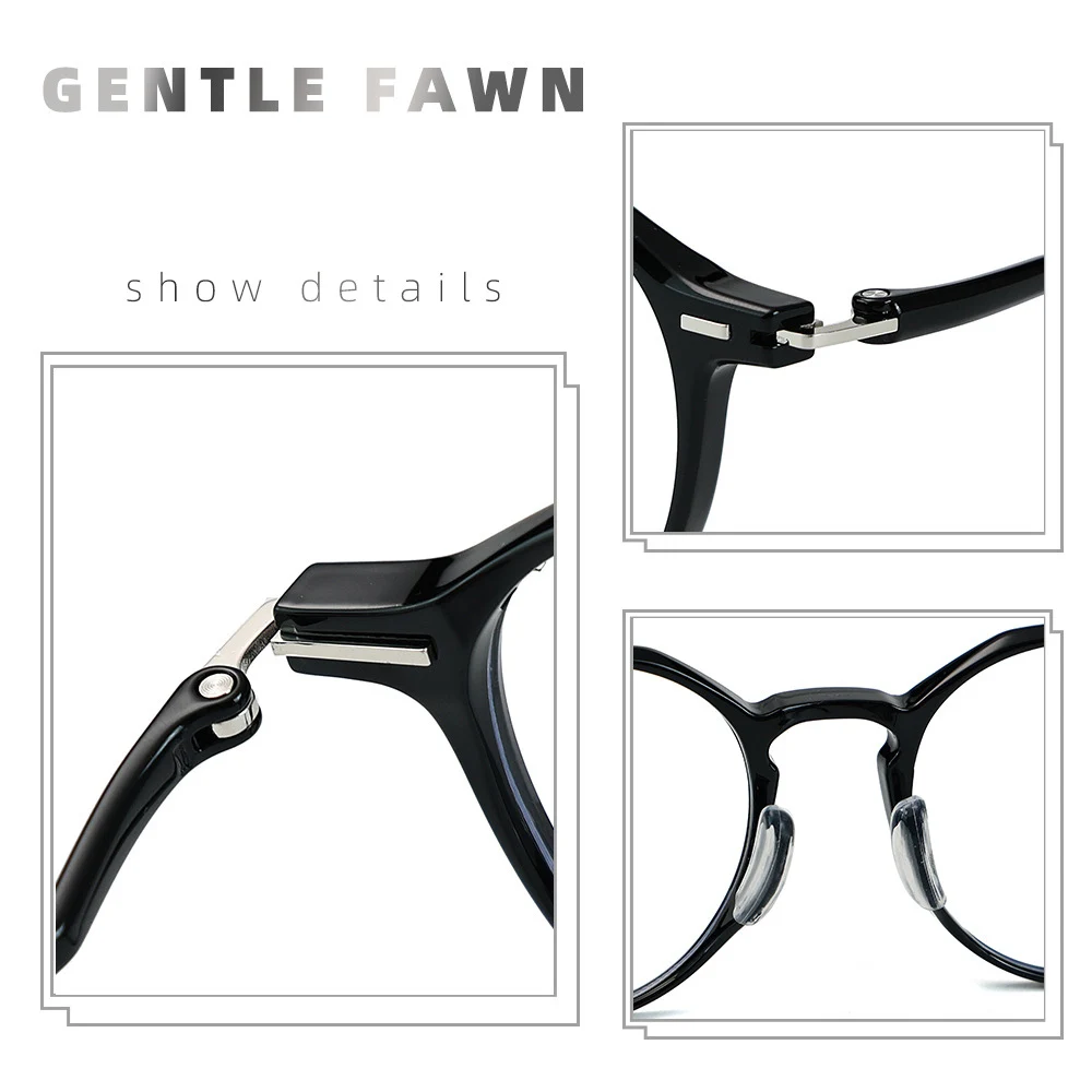 KANDREA 2 в 1 новинка TR90 винтажная маленькая оправа для мужчин и женщин 2024 модный