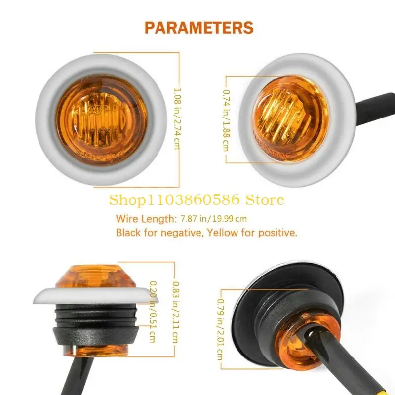 242A 34 LED 12V-24V Автомобиль Грузовик Боковой габаритный фонарь Передний задний габаритный фонарь (art.: 3920da8060680) - 3920da8060680