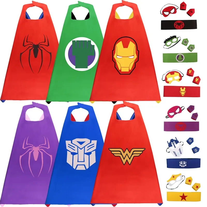 Хэллоуин Супергерой Мстители Человек-Паук Халк Железный Человек Косплей Накидки