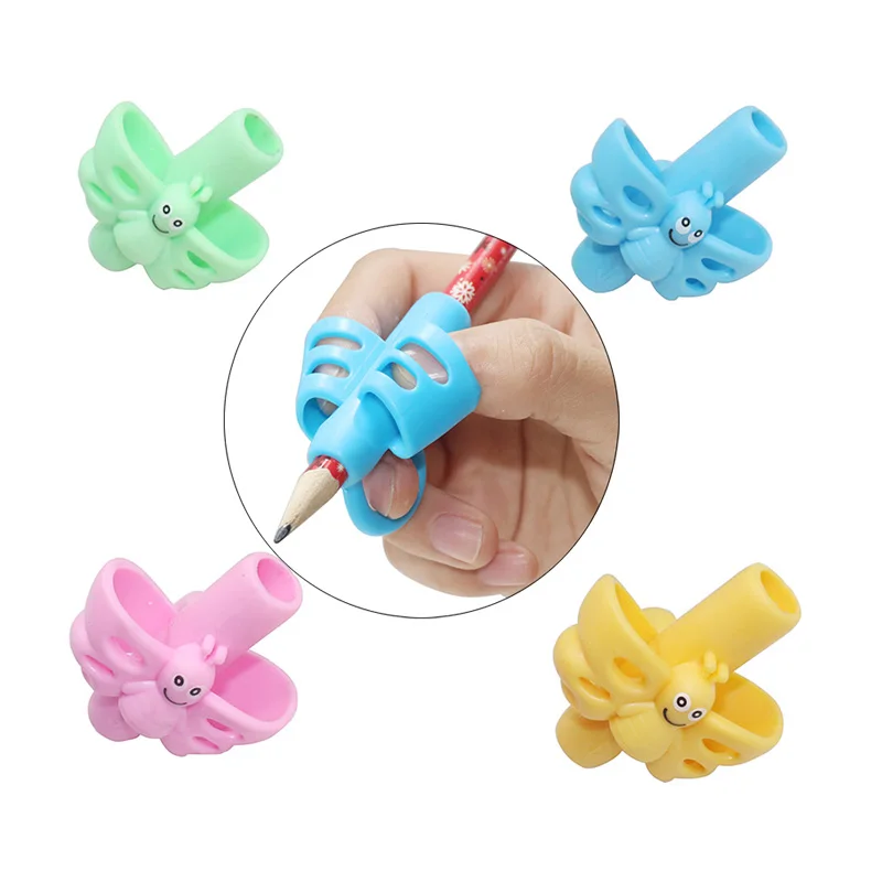 

10 Pcs Children Writing Pencil Pen Holder Kids Learning Practise Silicone Pen Aid Posture Correction Device for Students