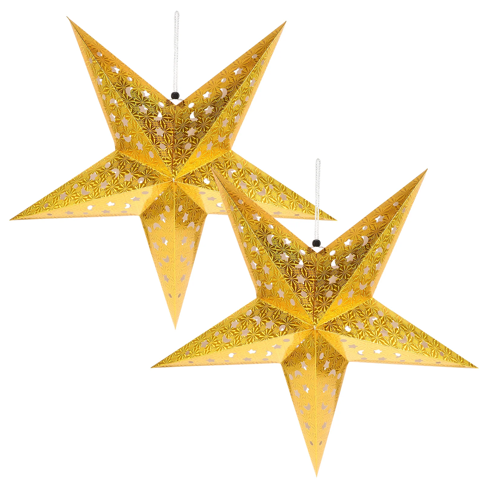 

Бумажный абажур в виде звезды и фонаря, 2 шт.