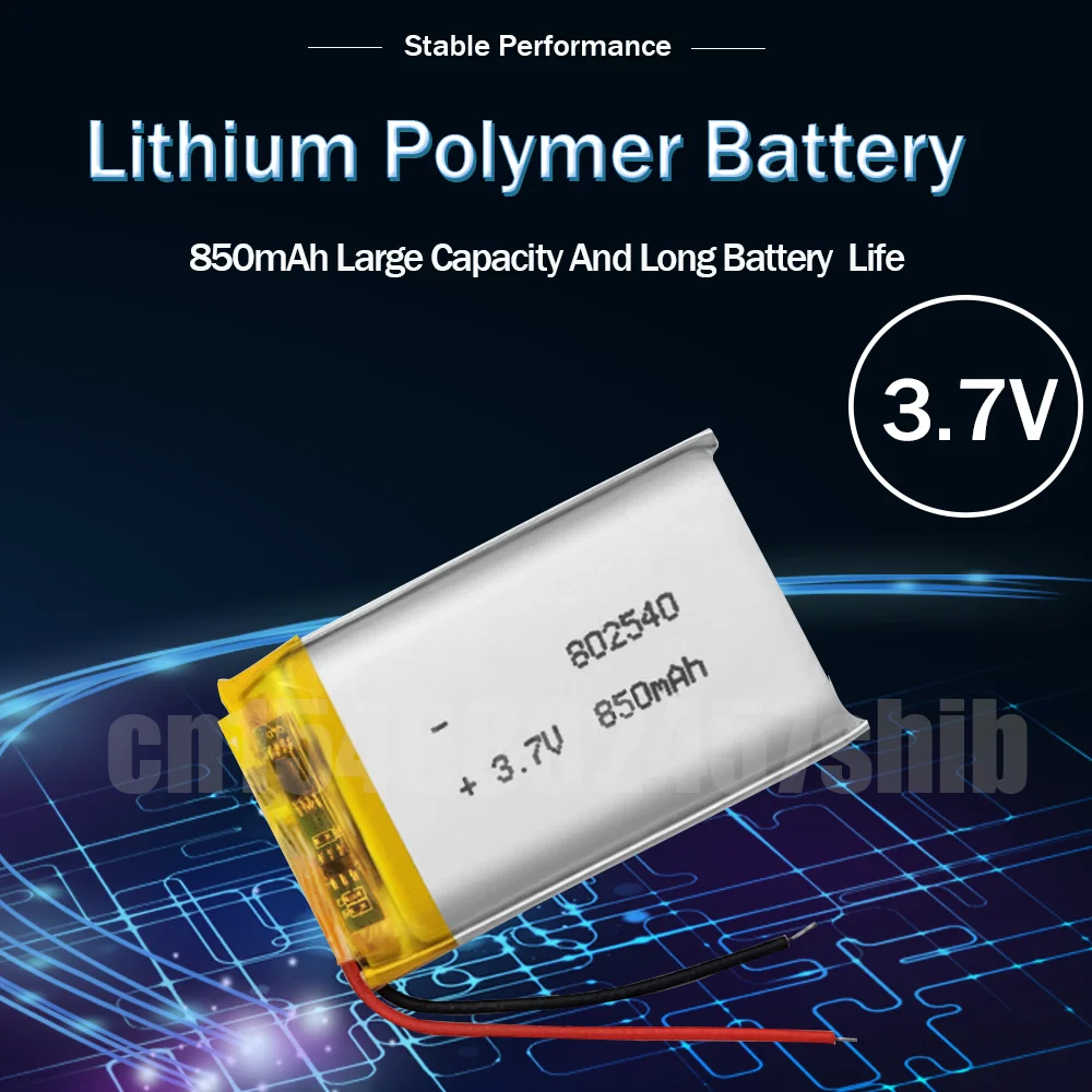1/2 шт. литий-полимерные перезаряжаемые литий-ионные аккумуляторы 802540 3 7 в 850 мАч