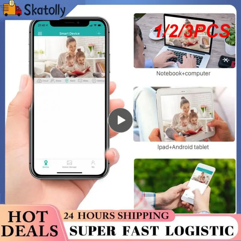 

1/2/3PCS IP WiFi Camera Surveillance Full Color Night Vision Indoor Video Camera Security Automatic Human Tracking Cam Baby