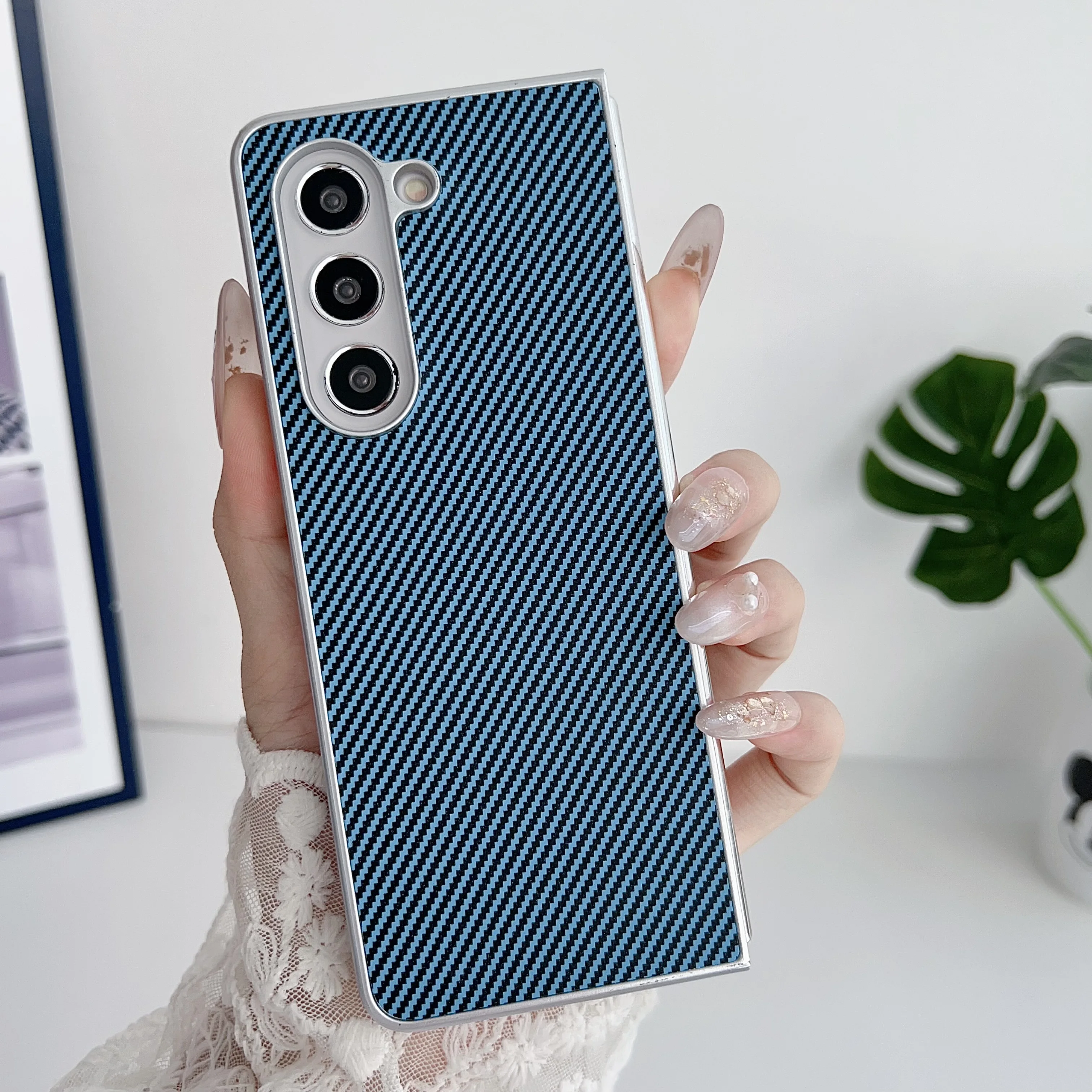 Ультратонкий Жесткий Чехол Asdipsa с серебряной рамкой из поликарбоната для Samsung Galaxy