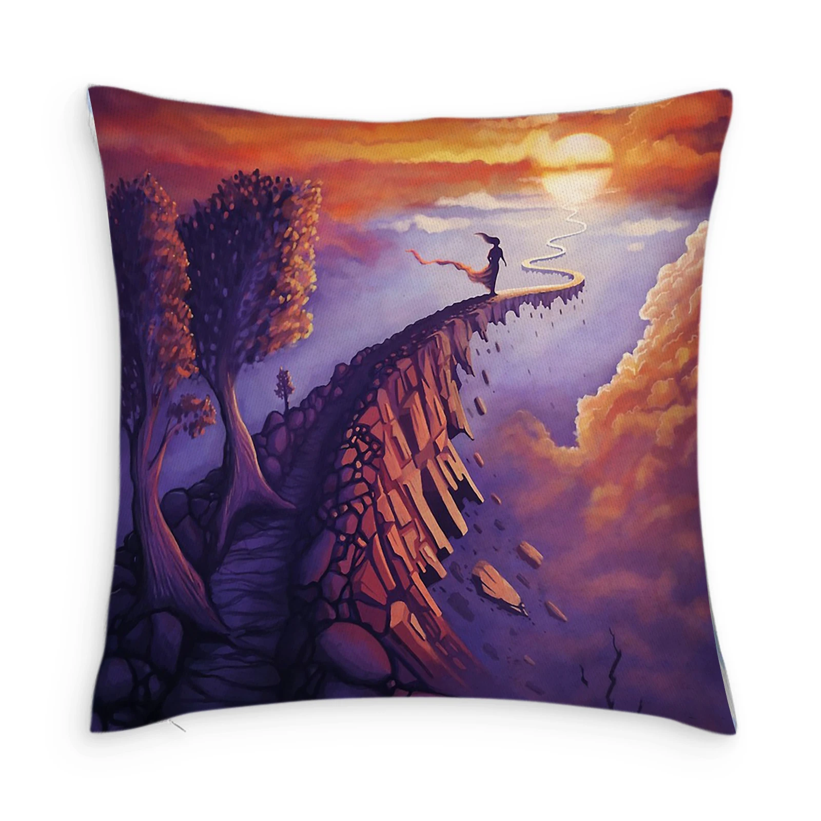 

Path of Life Customize Pillow Case Modern Home Cushion Cover 45*45cm Decorative Pillowcases for Sofa Throw Pillowslip