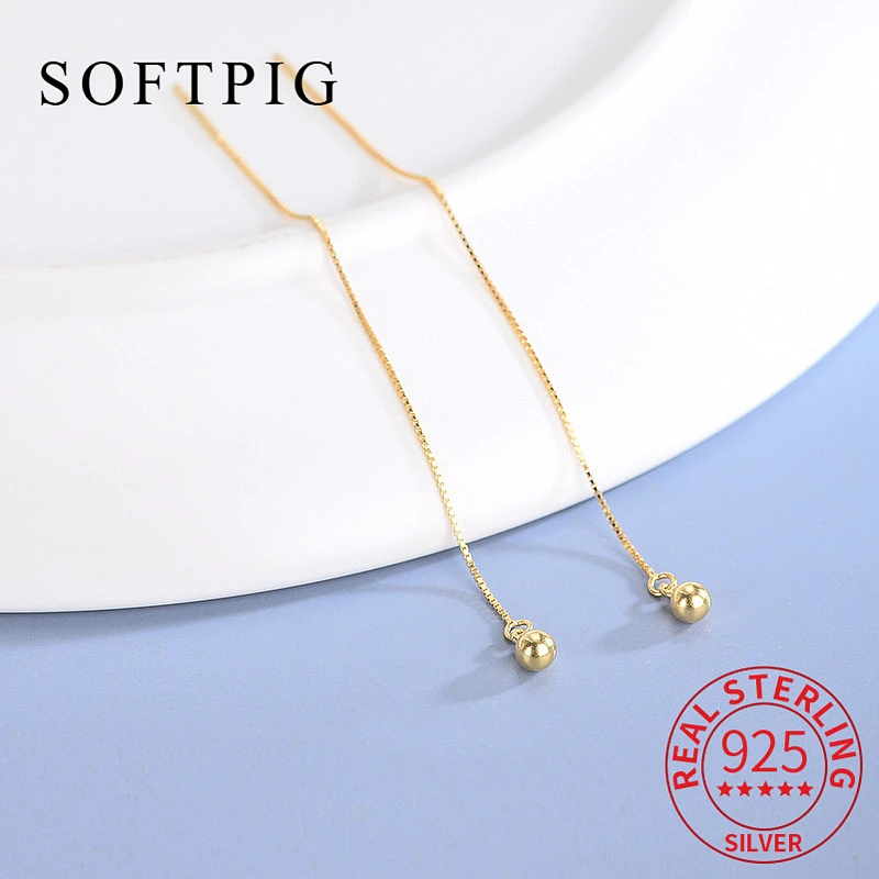 Женские серьги-гвоздики из серебра 925 пробы с бусинами