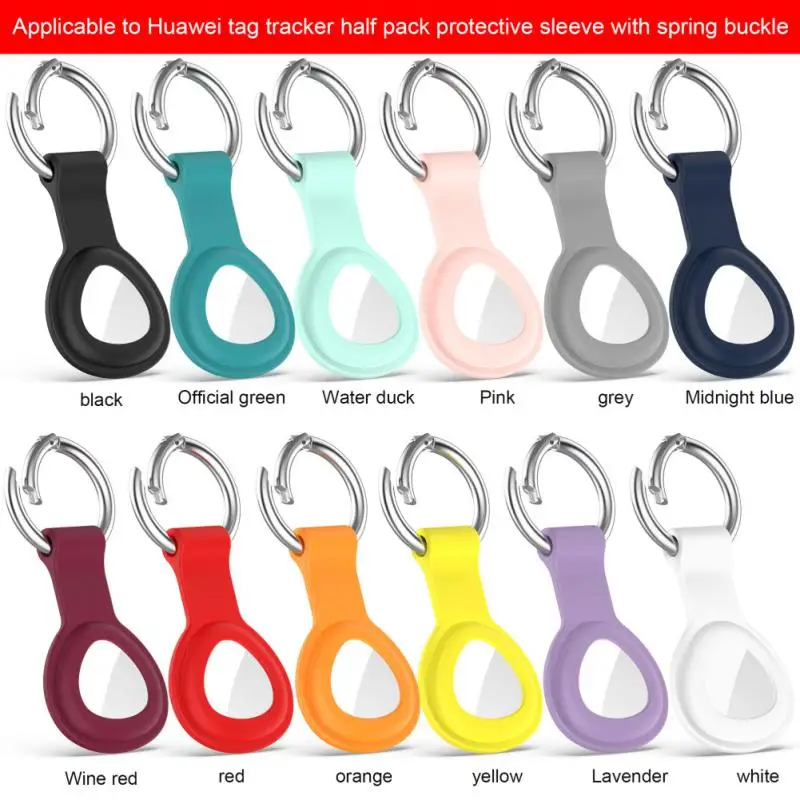 

Wholesale Silicone Protective Case For Apple Airtag Cover Hangable Keychain Locator Tracker Case For Huawei Tag 2023 Hot Sale