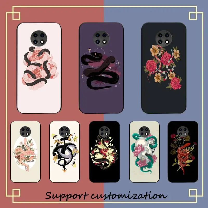 

The Snake and Fern Phone Case For Xiaomi Redmi Note 8A 7 5 Note8pro 8T 9Pro TPU Coque for note 6pro Funda Capa
