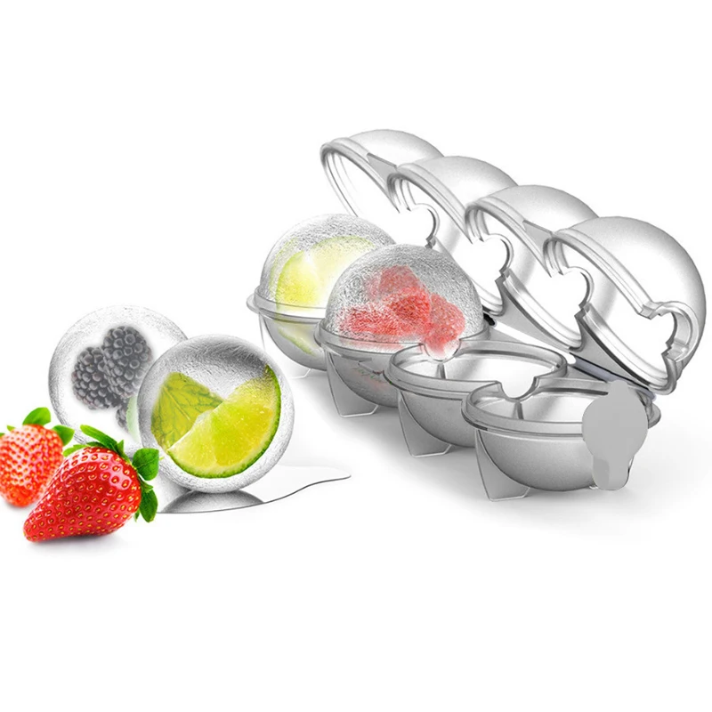 

Ice mould 1/4 Cavity Whiskey Maker Mold Sphere Mould Silicone Ice Grid Round Ice Ball Ice Grid Party For Bar Kitchen Accessories