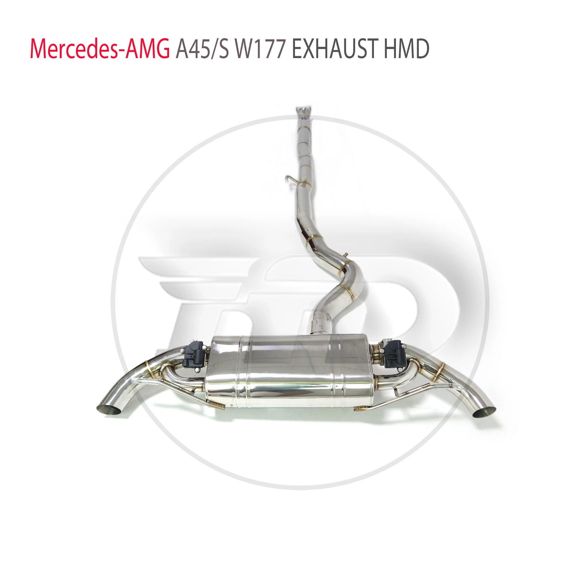 

Выхлопная система HMD из нержавеющей стали, эффективный Catback для Mercedes Benz AMG A45 A45S W177, автоматическая электронная фотография