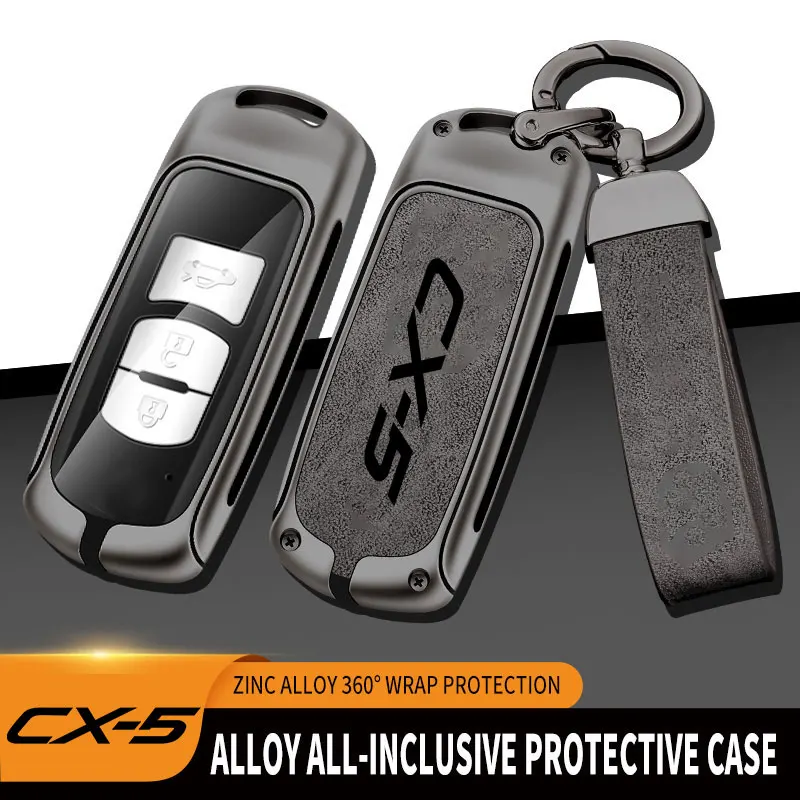 

Zinc Alloy Car Key Case Cover For Mazda CX-5 Remote Control Protector For MAZDA CX5 Key Case Dedicated Key Cover Car Accessories