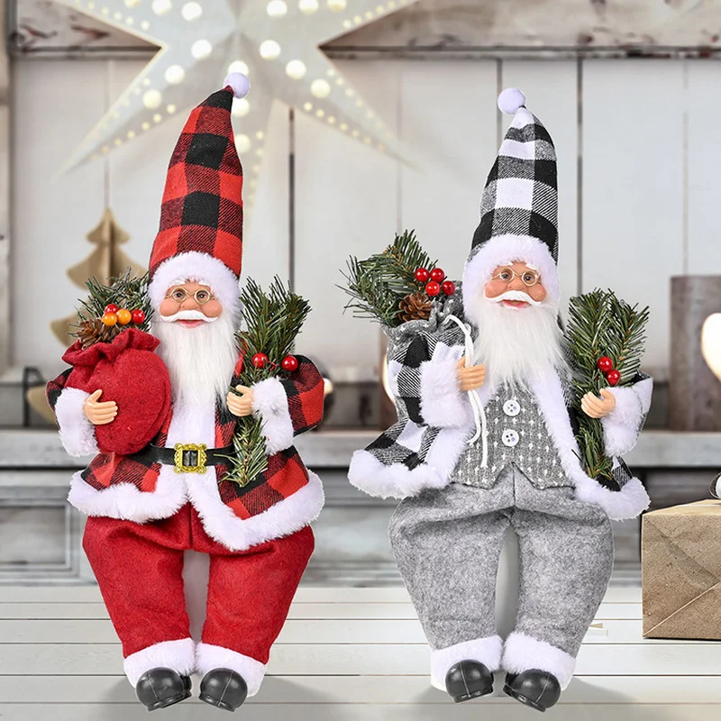 

Santa Claus Snowman Doll Tree Ornament Christmas Decoration for Home Christmas Scene Pendant New Year 2022 Navidad Xmas Gifts