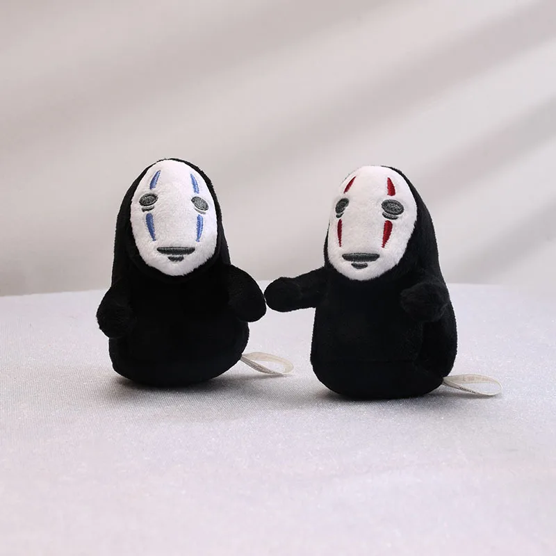 

10CM Spirited Away Faceless Man No Face Ghost Kaonashi Doll Keychain Bag Backpack Pendants Decor Toys Accessories Ornament Gift