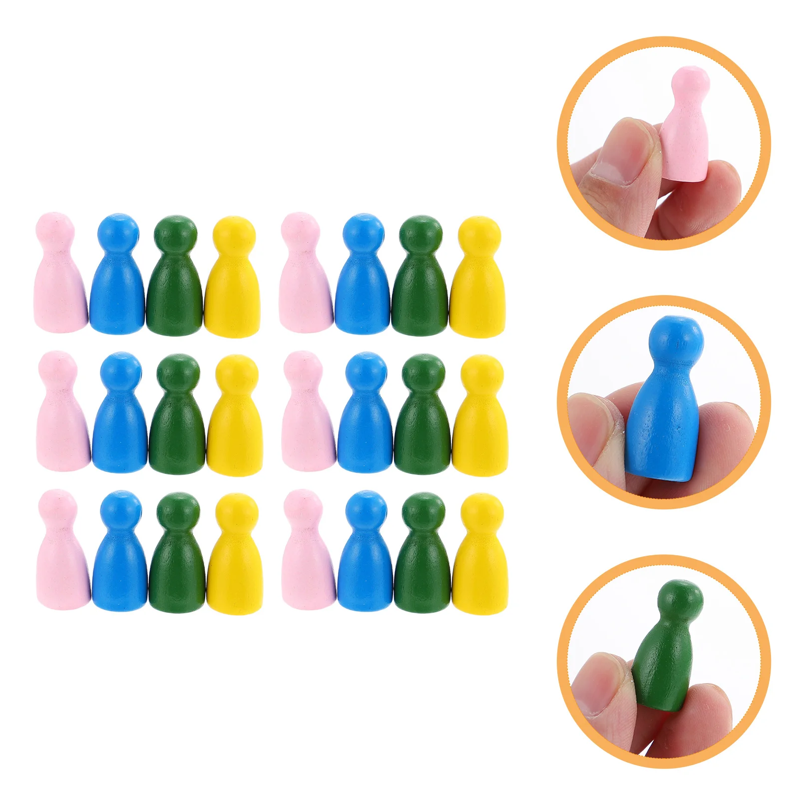 

Chess Game Pieces Board Piece Doll Wooden Pawn People Peg Table Wood Figure Set Games Diy Ludo Chinese Accessories Toys Figures