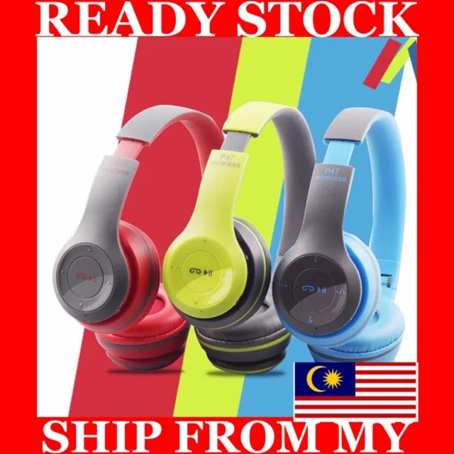 

Folding WIFI P47 Wireless Bluetooth 4.1 Headphones Headset For Smart Phone no aux cable